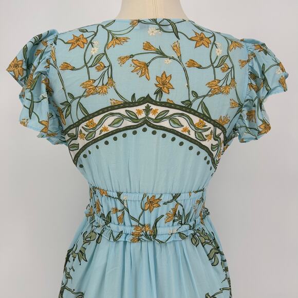 Derek Lam 10 Crosby Flutter Sleeve V-Neck Midi Dress Size 2 – EUC, 2 Small Spots - Picture 8 of 12